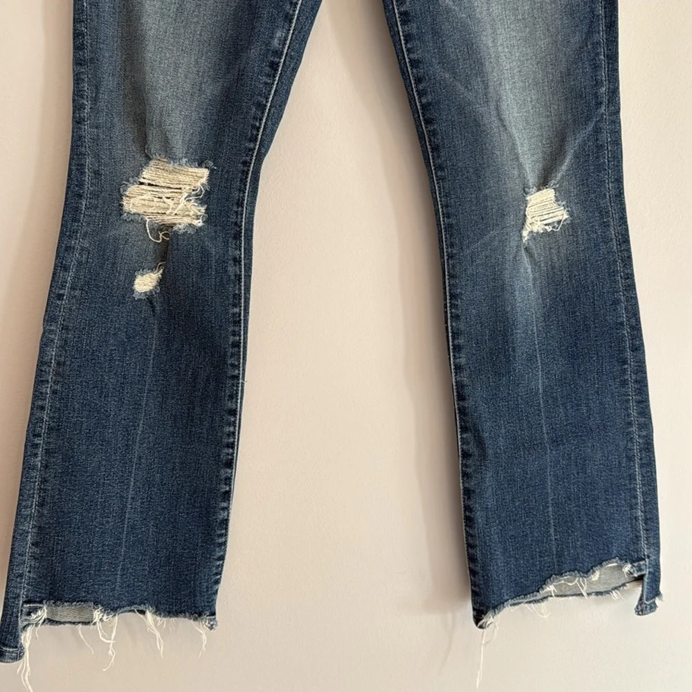 Mother The Insider Crop Step Chew Wash Dancing On Coals 25 distressed raw hem
